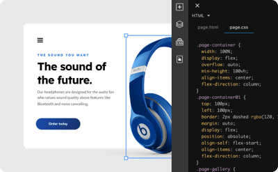 Design to code import